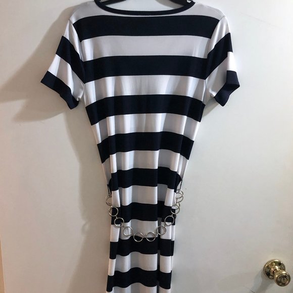Anne Klein Blue and White Striped Dress - Picture 2 of 2